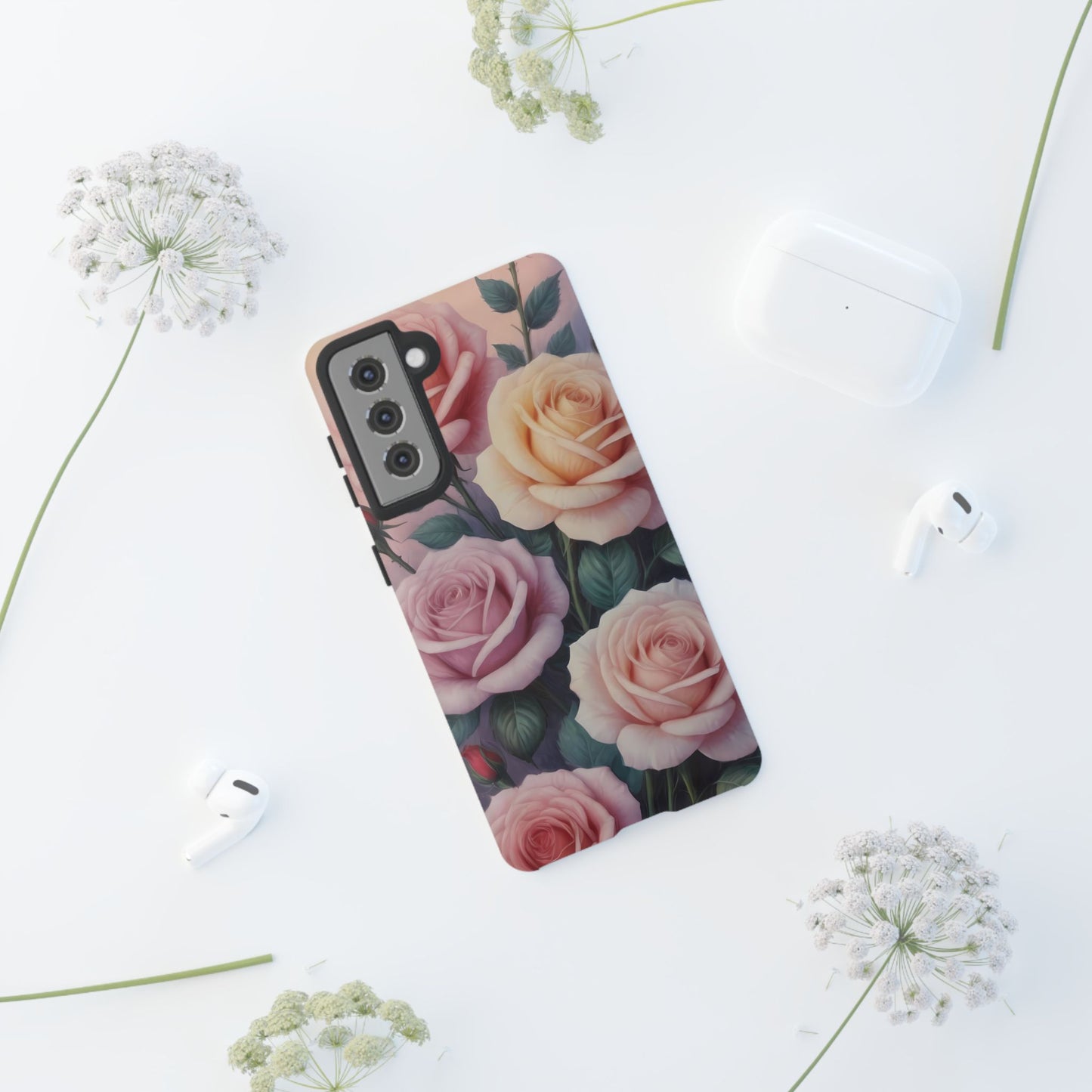 Roses Custom Phone Case for Samsung Galaxy S10–S10 Plus, S20–S20 Ultra, S21, S22, S23, S24 Ultra - Designed by Thalia