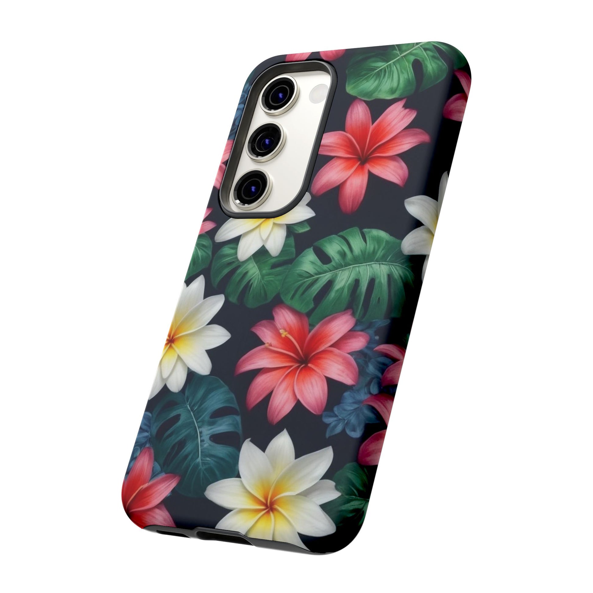 Hawaiian Flowers Custom Phone Case for Samsung Galaxy S10–S10 Plus, S20–S20 Ultra, S21, S22, S23, S24 Ultra - Designed by Thalia