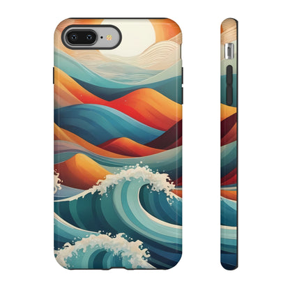 Retro Waves Phone Case for iPhone 8–16 Pro Max, Pixel 5–8 Pro, Galaxy S10–S24 Ultra - Designed by Thalia