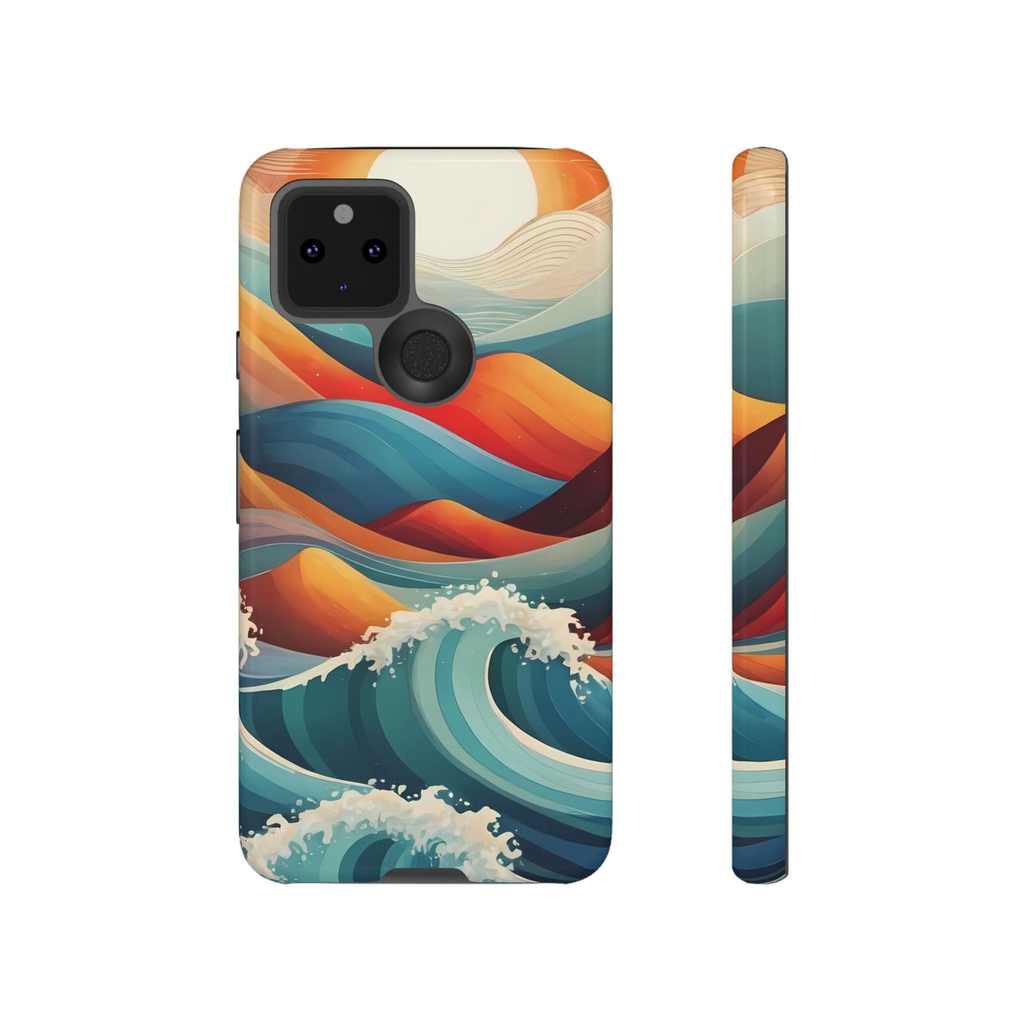 Retro Waves Phone Case for iPhone 8–16 Pro Max, Pixel 5–8 Pro, Galaxy S10–S24 Ultra - Designed by Thalia