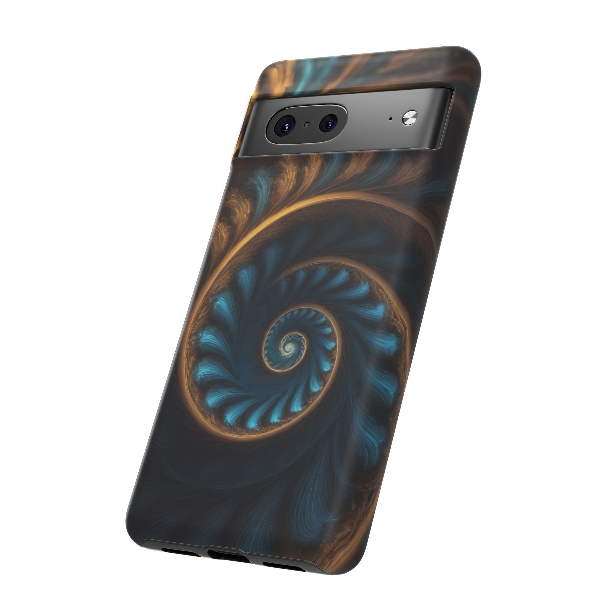 3D Fractal Phone Case for iPhone 8–16 Pro Max, Pixel 5–8 Pro, Galaxy S10–S24 Ultra - Designed by Thalia