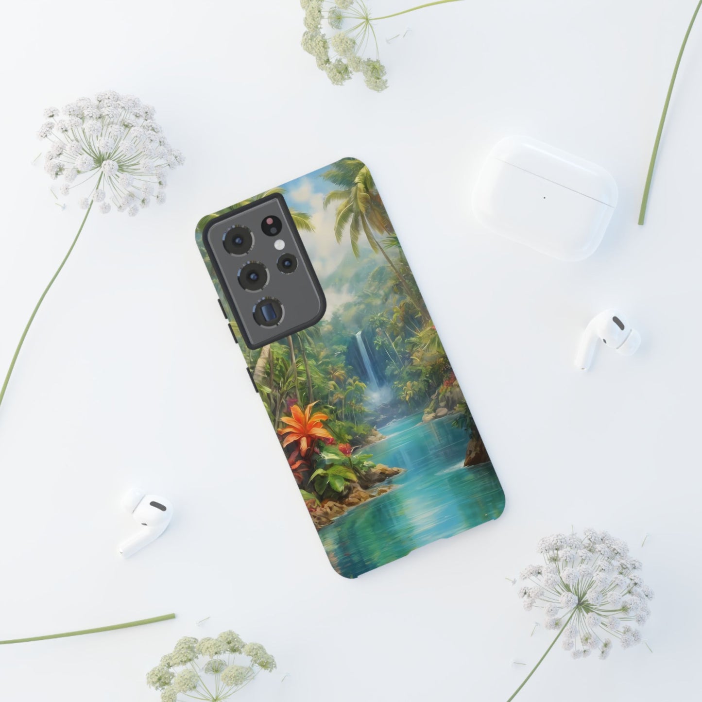 Tropical Paradise Phone Case for iPhone 8–16 Pro Max, Pixel 5–8 Pro, Galaxy S10–S24 Ultra - Designed by Thalia