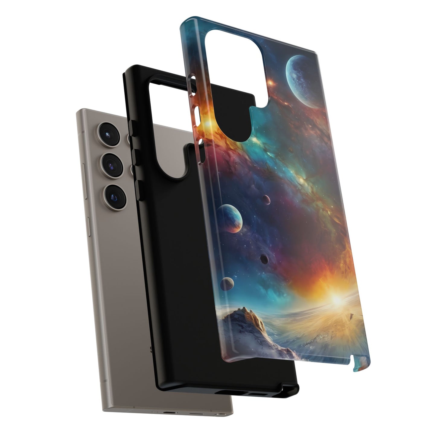 Cosmic Voyage Custom Phone Case for Samsung Galaxy S10–S24 - Designed by Thalia