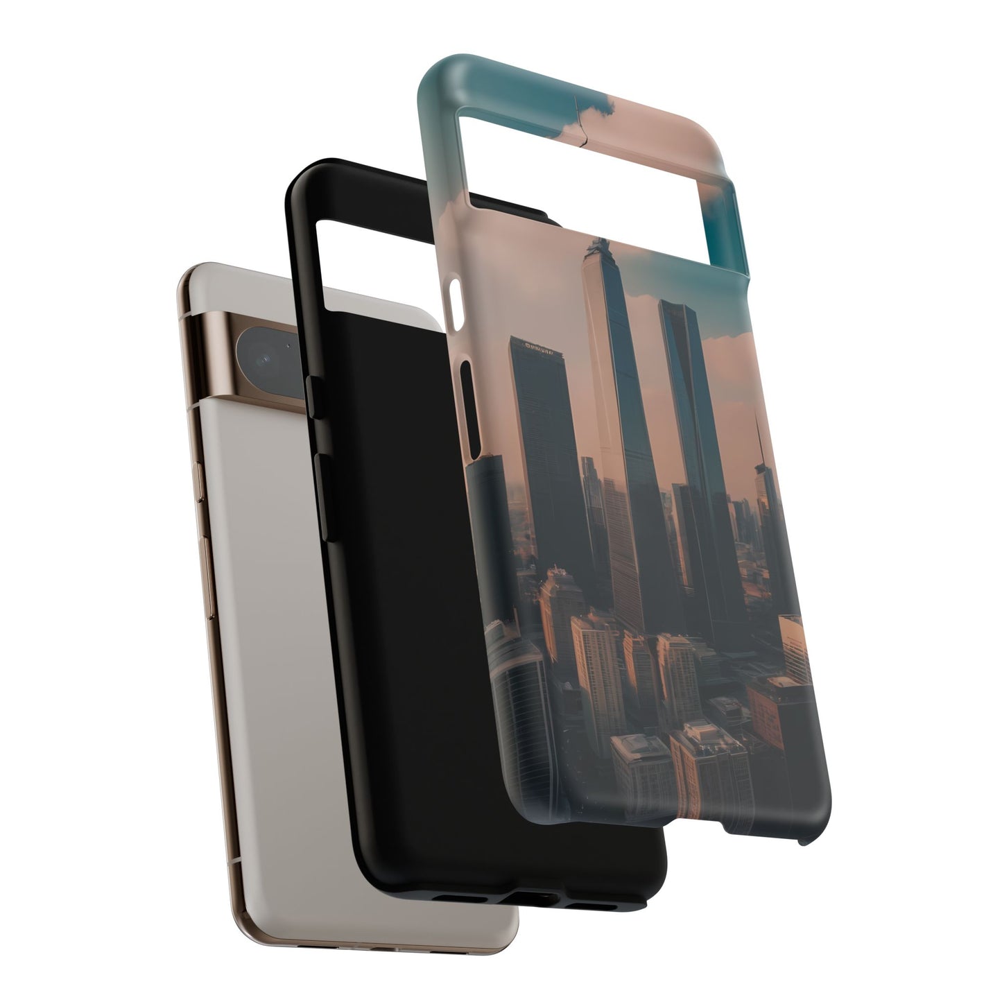 City Skylines Phone Case for Google Pixel 8 Pro, Pixel 8, Pixel 7, Pixel 6 Pro, Pixel 6, Pixel 5 5G - Designed by Thalia