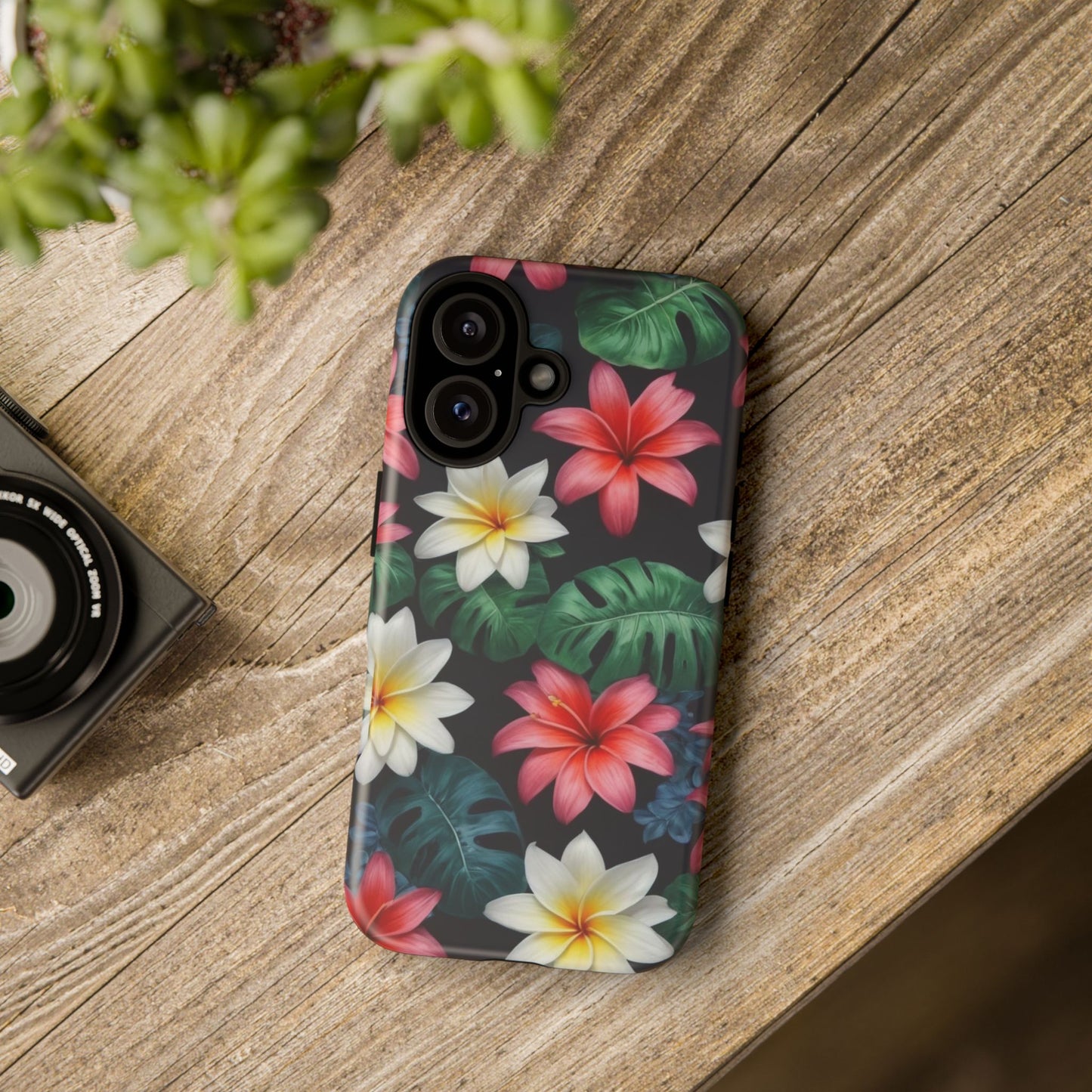 Hawaiian Flowers Phone Case for iPhone 8–16 Pro Max, iPhone 8 Plus–13 Mini, iPhone XS–XS Max, iPhone 11–14 Pro Max - Designed by Thalia