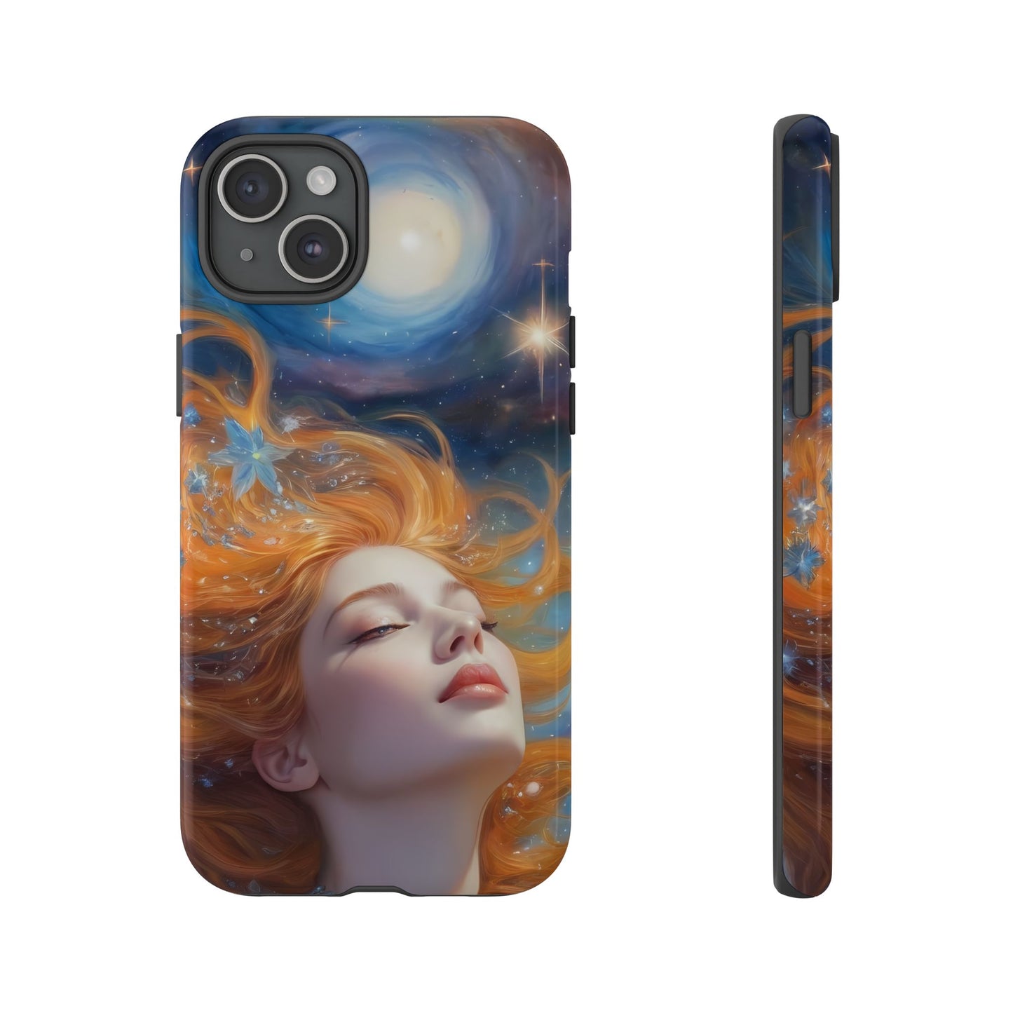 Celestial Dreams Custom Phone Case for iPhone 8–16 Pro Max, iPhone 8 Plus–13 Mini, iPhone XS–XS Max, iPhone 11–14 Pro Max - Designed by Thalia