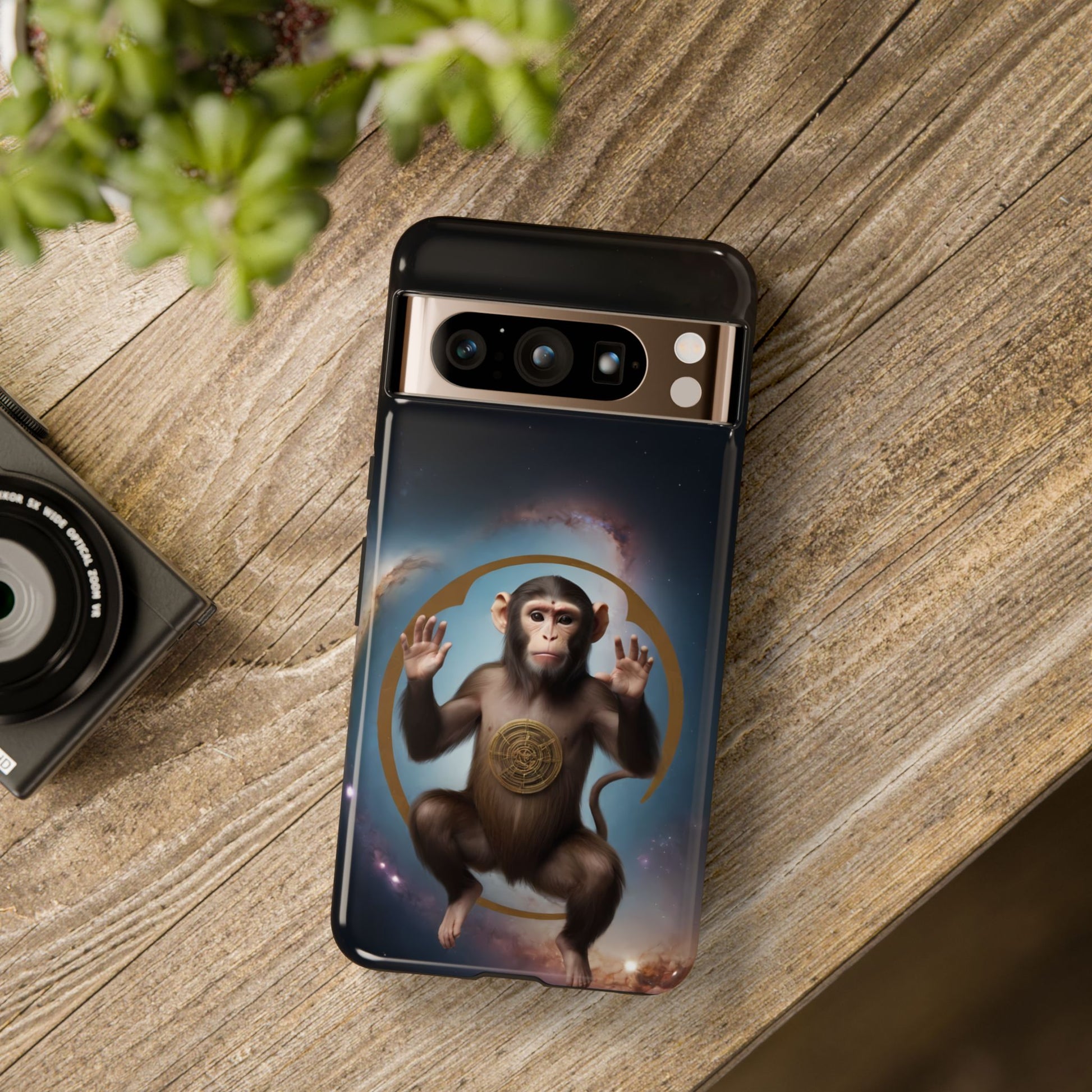 Chinese Zodiac Monkey Custom Phone Case for iPhone 8–16 Pro Max, Pixel 5–8 Pro, Galaxy S10–S24 Ultra - Designed by Thalia