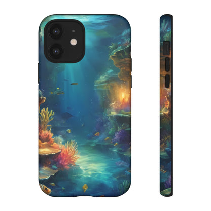 Oceanic Depths Stylish Unique UV Protected Phone Case for iPhone 8–16 Pro Max, iPhone 8 Plus–13 Mini, iPhone XS–XS Max, iPhone 11–14 Pro Max - Designed by Thalia