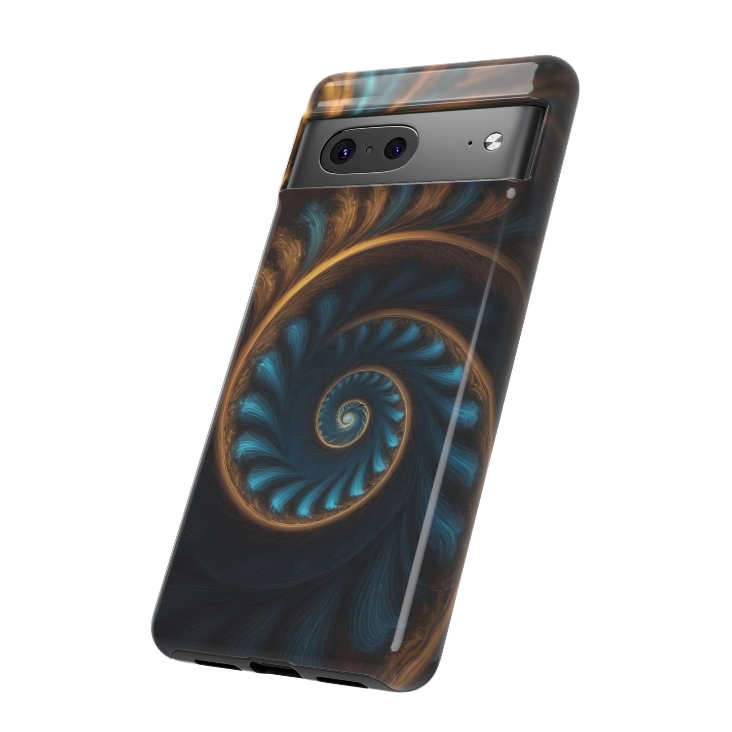 3D Fractal Phone Case for iPhone 8–16 Pro Max, Pixel 5–8 Pro, Galaxy S10–S24 Ultra - Designed by Thalia