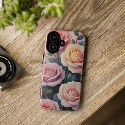 Bloom with Style - Roses Custom Phone Case for iPhone 8–16 Pro Max, iPhone 8 Plus–13 Mini, iPhone XS–XS Max, iPhone 11–14 Pro Max - Designed by Thalia