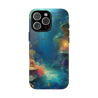 Oceanic Depths Stylish Unique UV Protected Phone Case for iPhone 8–16 Pro Max, iPhone 8 Plus–13 Mini, iPhone XS–XS Max, iPhone 11–14 Pro Max - Designed by Thalia