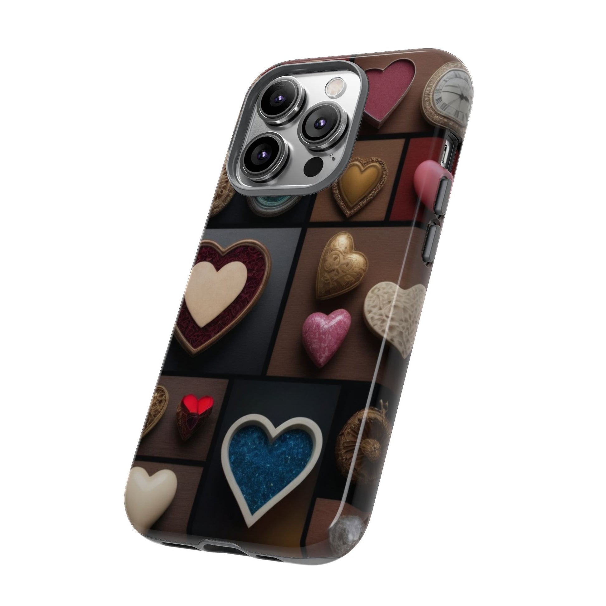 Love Button Phone Case for iPhone 8–16 Pro Max, Pixel 5–8 Pro, Galaxy S10–S24 Ultra - Designed by Thalia