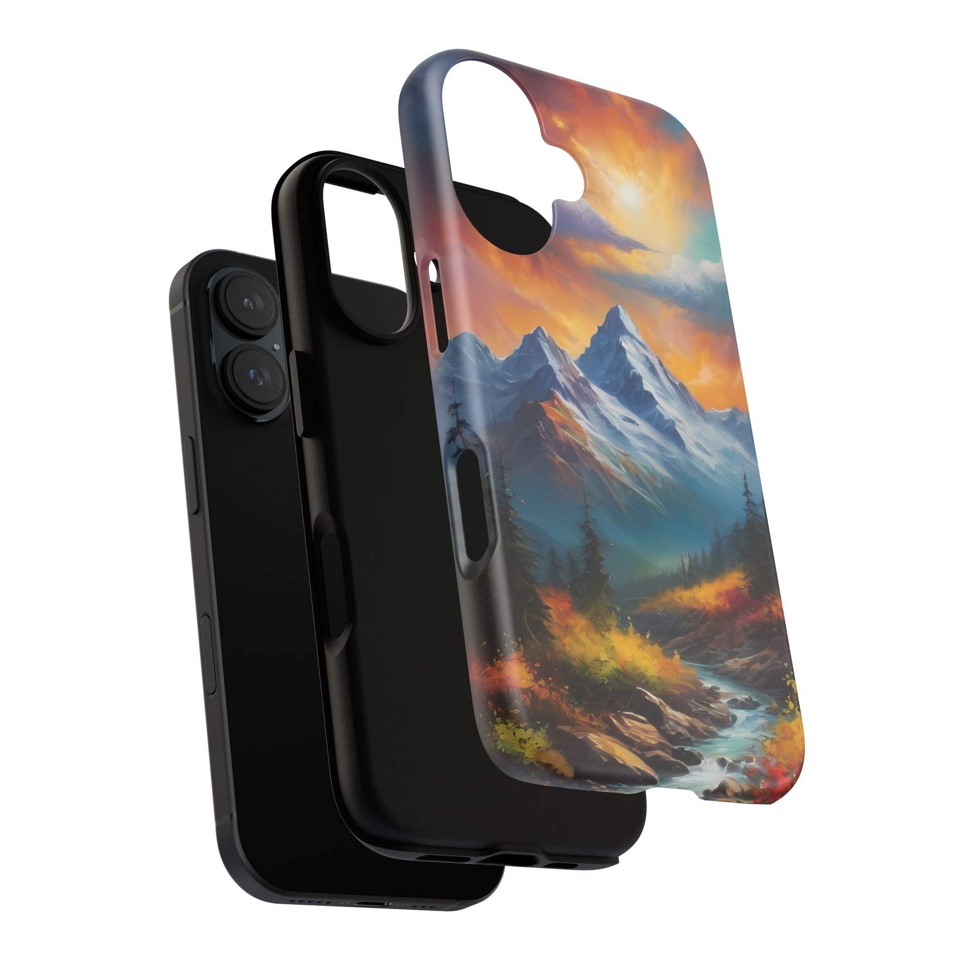 Mystic Mountains Phone Case for iPhone 8–16 Pro Max, Pixel 5–8 Pro, Galaxy S10–S24 Ultra - Designed by Thalia