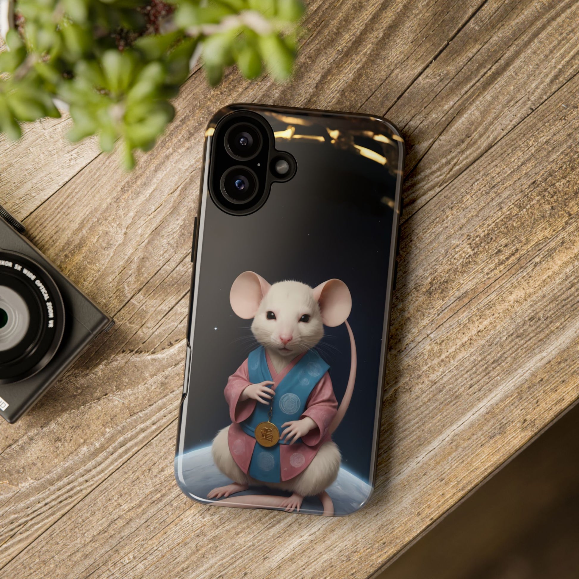 Chinese Zodiac Rat Phone Case for iPhone 8–16 Pro Max, iPhone 8 Plus–13 Mini, iPhone XS–XS Max, iPhone 11–14 Pro Max - Designed by Thalia