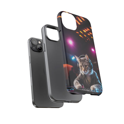 DJ Kitty Phone Case for iPhone 8–16 Pro Max, Pixel 5–8 Pro, Galaxy S10–S24 Ultra - Designed by Thalia