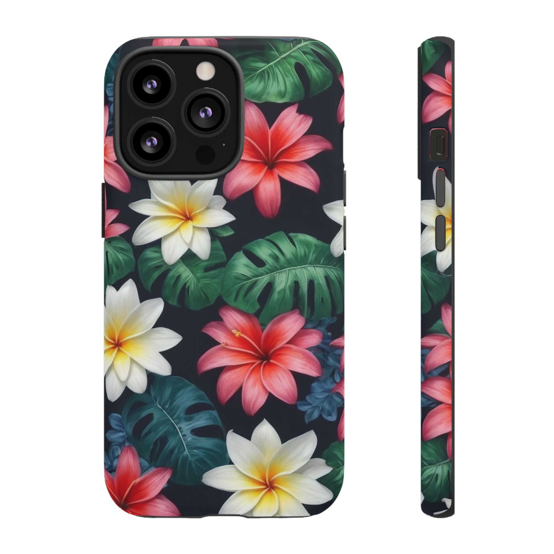 Hawaiian Flowers Phone Case for iPhone 8–16 Pro Max, iPhone 8 Plus–13 Mini, iPhone XS–XS Max, iPhone 11–14 Pro Max - Designed by Thalia