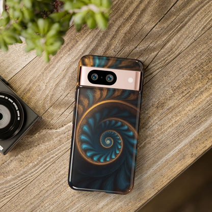 3D Fractal Phone Case for iPhone 8–16 Pro Max, Pixel 5–8 Pro, Galaxy S10–S24 Ultra - Designed by Thalia