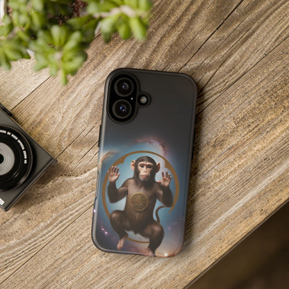 Chinese Zodiac Monkey Custom Phone Case for iPhone 8–16 Pro Max, Pixel 5–8 Pro, Galaxy S10–S24 Ultra - Designed by Thalia