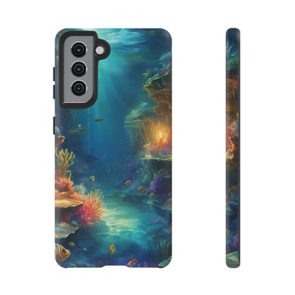 Oceanic Depths Custom Phone Case for Samsung Galaxy S10–S10 Plus, S20–S20 Ultra, S21, S22, S23, S24 Ultra - Designed by Thalia