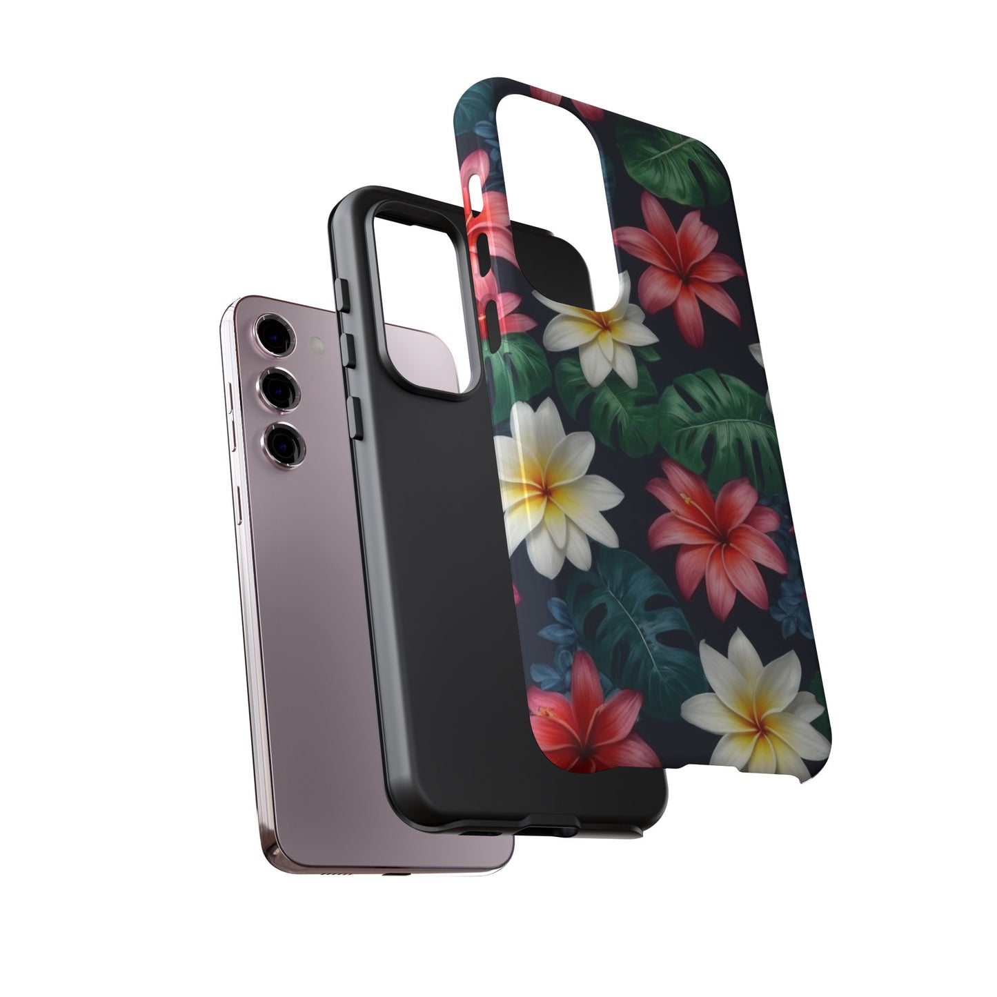 Hawaiian Flowers Custom Phone Case for Samsung Galaxy S10–S10 Plus, S20–S20 Ultra, S21, S22, S23, S24 Ultra - Designed by Thalia