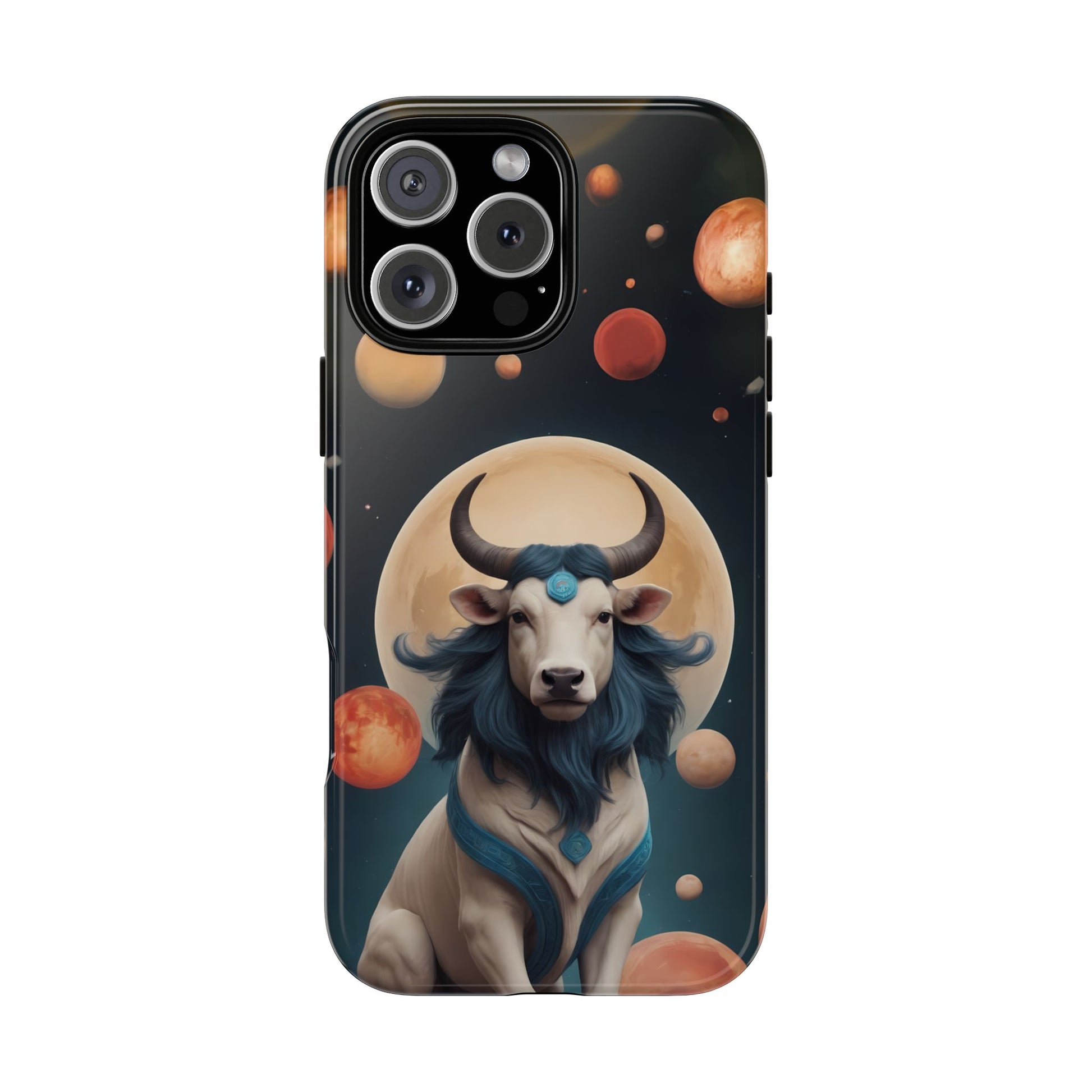 Chinese Zodiac Ox Phone Case for iPhone 8–16 Pro Max, iPhone 8 Plus–13 Mini, iPhone XS–XS Max, iPhone 11–14 Pro Max - Designed by Thalia