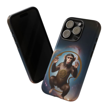 Chinese Zodiac Monkey Custom Phone Case for iPhone 8–16 Pro Max, Pixel 5–8 Pro, Galaxy S10–S24 Ultra - Designed by Thalia