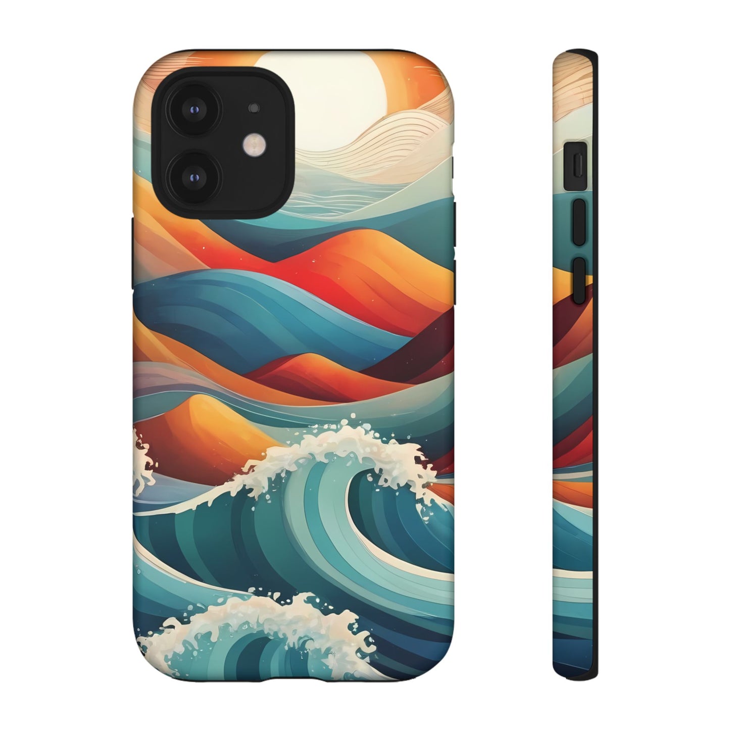 Retro Waves Phone Case for iPhone 8–16 Pro Max, Pixel 5–8 Pro, Galaxy S10–S24 Ultra - Designed by Thalia