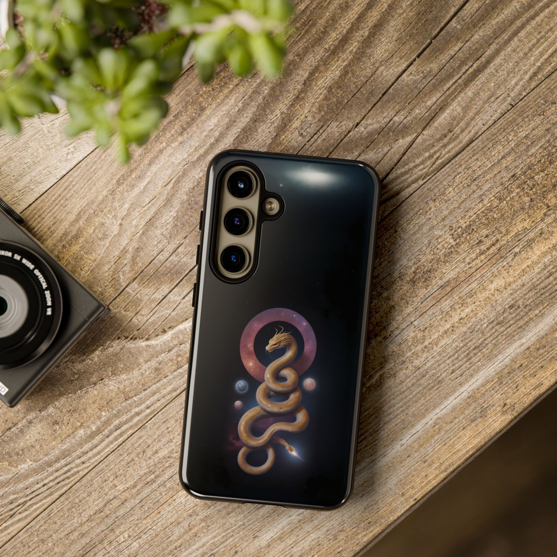 Chinese Zodiac Snake Custom Phone Case for iPhone 8–16 Pro Max, Pixel 5–8 Pro, Galaxy S10–S24 Ultra - Designed by Thalia