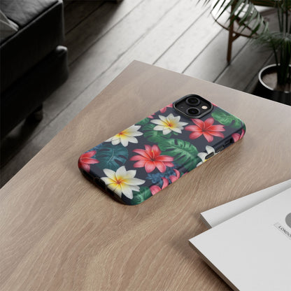 Hawaiian Flowers Phone Case for iPhone 8–16 Pro Max, iPhone 8 Plus–13 Mini, iPhone XS–XS Max, iPhone 11–14 Pro Max - Designed by Thalia