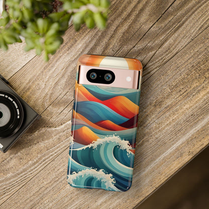 Retro Waves Phone Case for iPhone 8–16 Pro Max, Pixel 5–8 Pro, Galaxy S10–S24 Ultra - Designed by Thalia