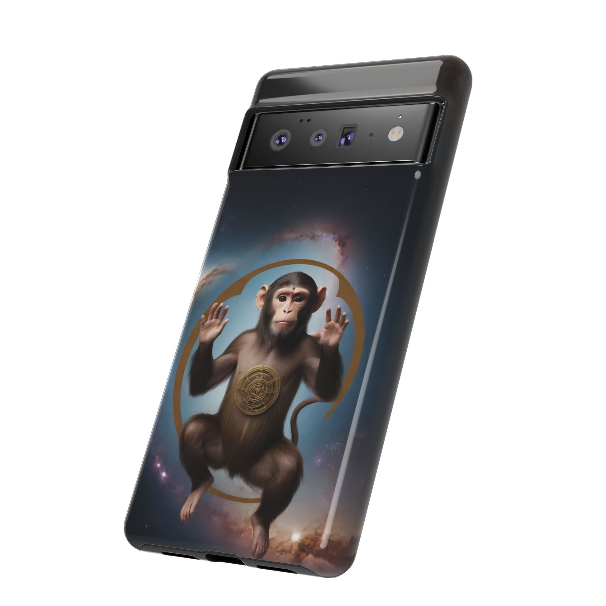 Chinese Zodiac Monkey Custom Phone Case for iPhone 8–16 Pro Max, Pixel 5–8 Pro, Galaxy S10–S24 Ultra - Designed by Thalia