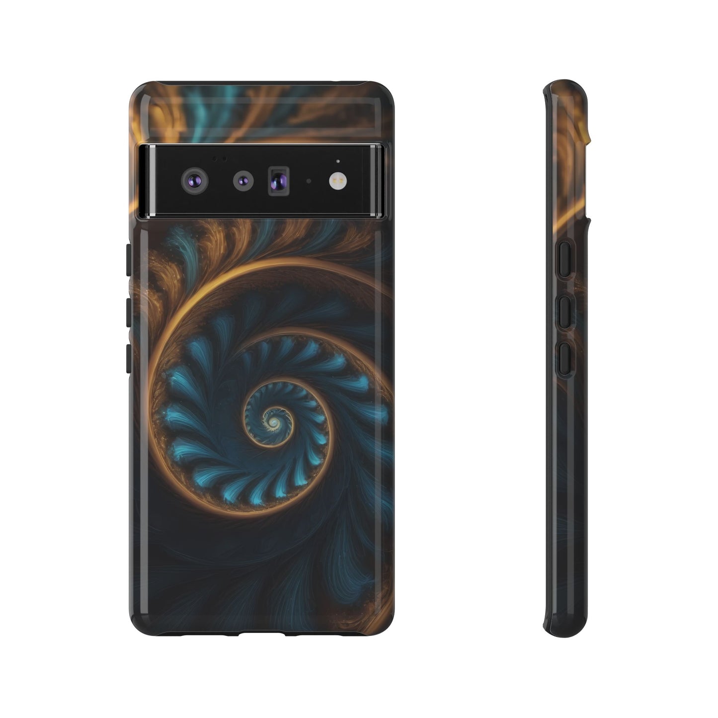 3D Fractal Phone Case for iPhone 8–16 Pro Max, Pixel 5–8 Pro, Galaxy S10–S24 Ultra - Designed by Thalia