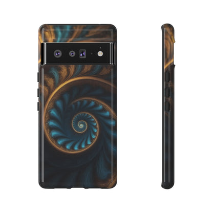 3D Fractal Phone Case for iPhone 8–16 Pro Max, Pixel 5–8 Pro, Galaxy S10–S24 Ultra - Designed by Thalia