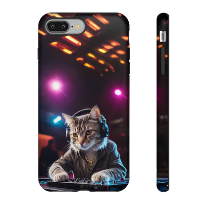 DJ Kitty Phone Case for iPhone 8–16 Pro Max, iPhone 8 Plus–13 Mini, iPhone XS–XS Max, iPhone 11–14 Pro Max - Designed by Thalia