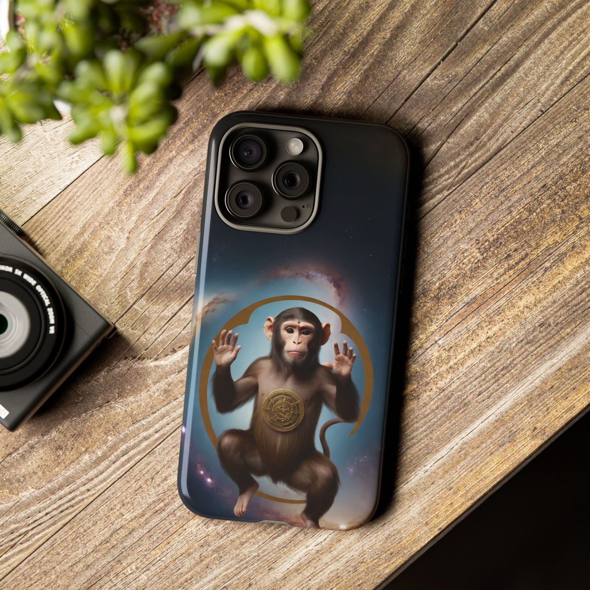 Chinese Zodiac Monkey Custom Phone Case for iPhone 8–16 Pro Max, Pixel 5–8 Pro, Galaxy S10–S24 Ultra - Designed by Thalia