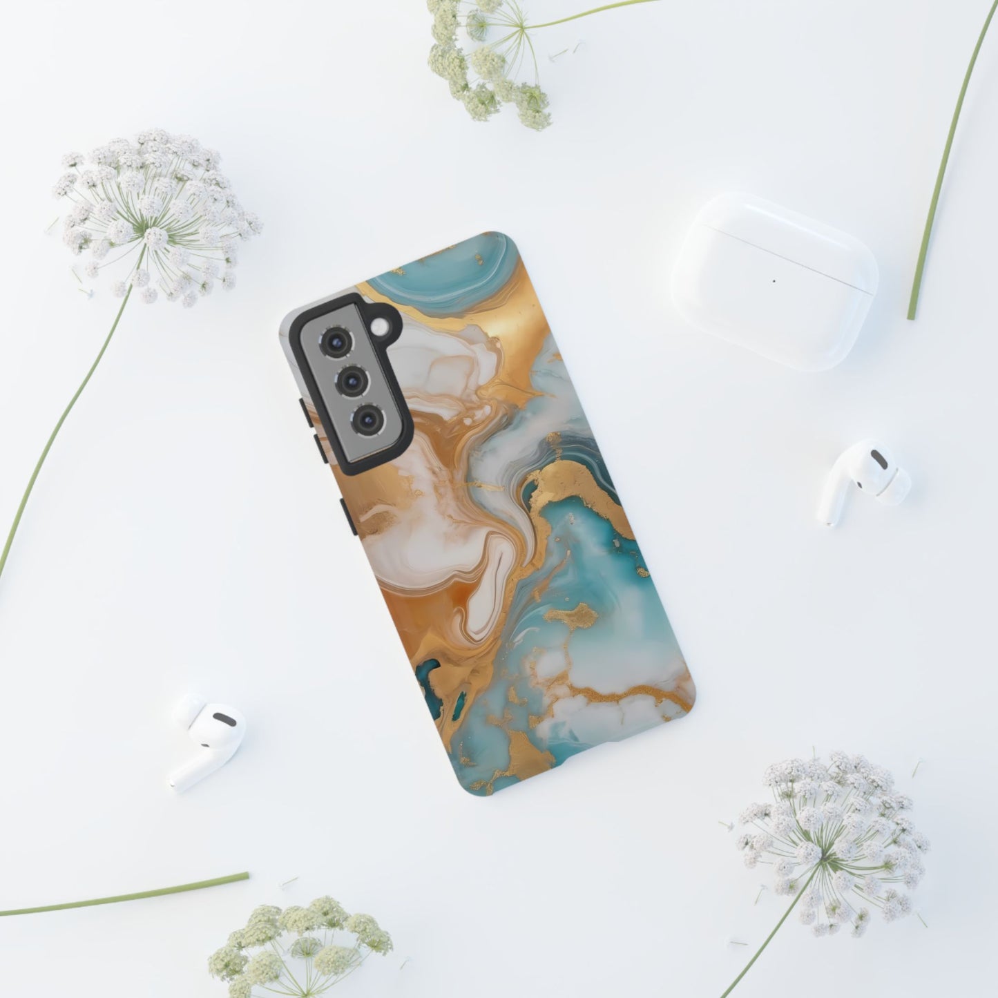 Marble Hues Custom Phone Case for Samsung Galaxy S10–S10 Plus, S20–S20 Ultra, S21, S22, S23, S24 Ultra - Designed by Thalia