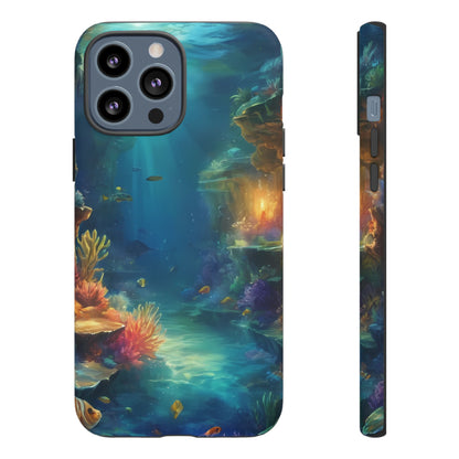 Oceanic Depths Stylish Unique UV Protected Phone Case for iPhone 8–16 Pro Max, iPhone 8 Plus–13 Mini, iPhone XS–XS Max, iPhone 11–14 Pro Max - Designed by Thalia