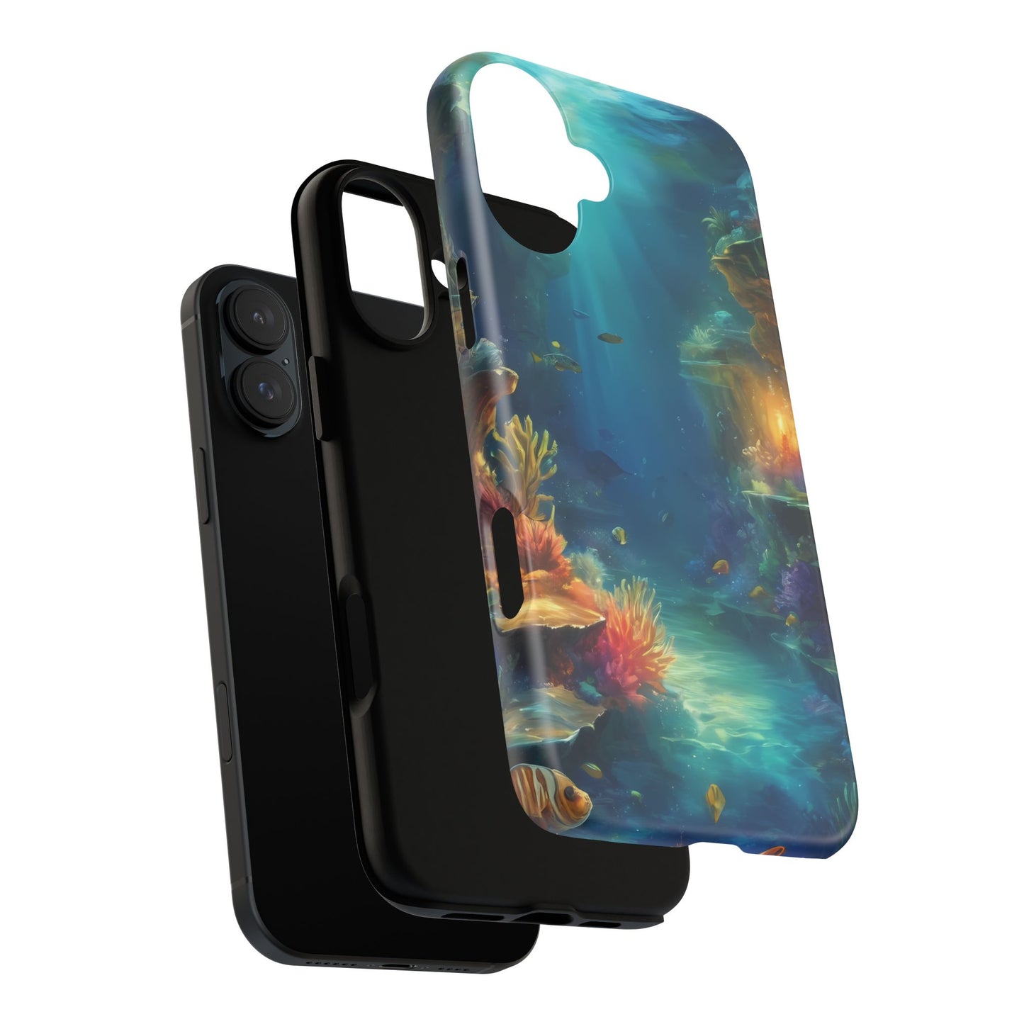 Oceanic Depths Stylish Unique UV Protected Phone Case for iPhone 8–16 Pro Max, iPhone 8 Plus–13 Mini, iPhone XS–XS Max, iPhone 11–14 Pro Max - Designed by Thalia