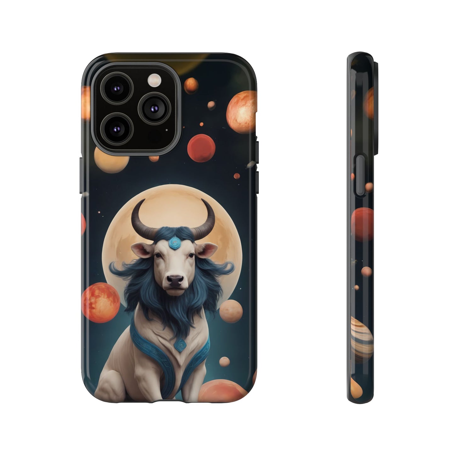 Chinese Zodiac Ox Phone Case for iPhone 8–16 Pro Max, iPhone 8 Plus–13 Mini, iPhone XS–XS Max, iPhone 11–14 Pro Max - Designed by Thalia