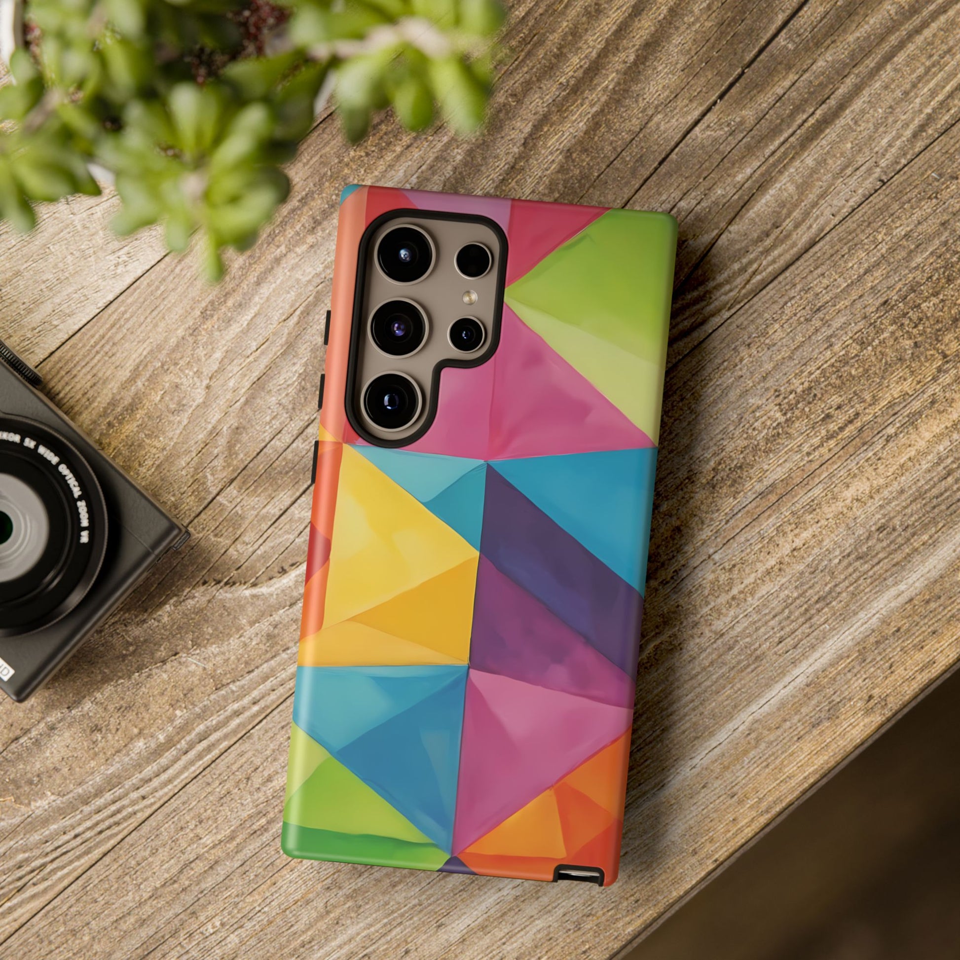 Geometric Play Custom Phone Case for Samsung Galaxy S10–S10 Plus, S20–S20 Ultra, S21, S22, S23, S24 Ultra - Designed by Thalia