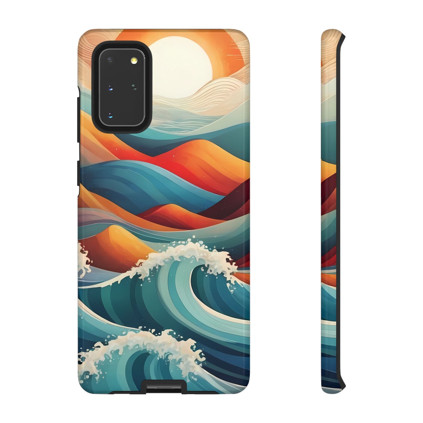 Retro Waves Phone Case for iPhone 8–16 Pro Max, Pixel 5–8 Pro, Galaxy S10–S24 Ultra - Designed by Thalia