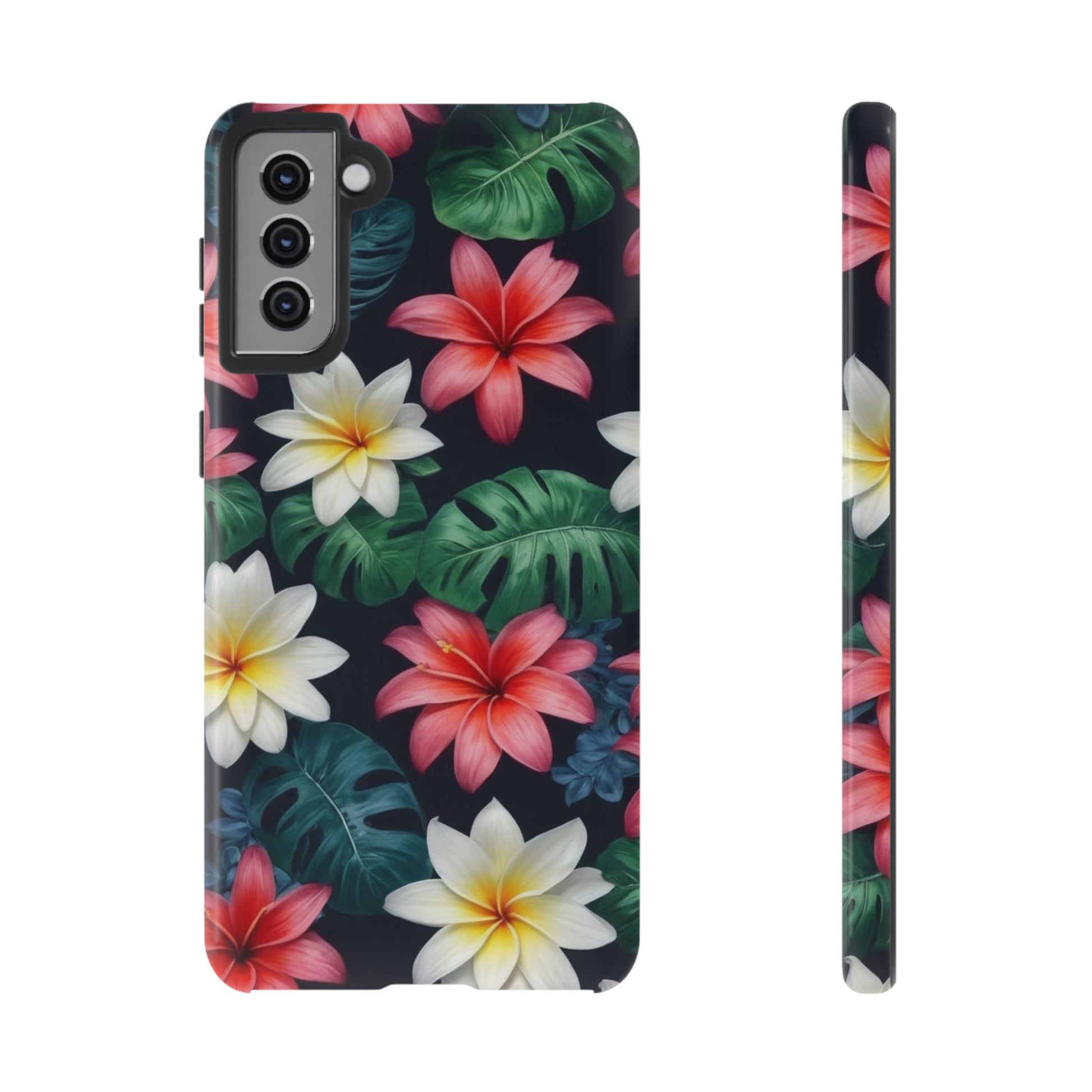 Hawaiian Flowers Custom Phone Case for Samsung Galaxy S10–S10 Plus, S20–S20 Ultra, S21, S22, S23, S24 Ultra - Designed by Thalia