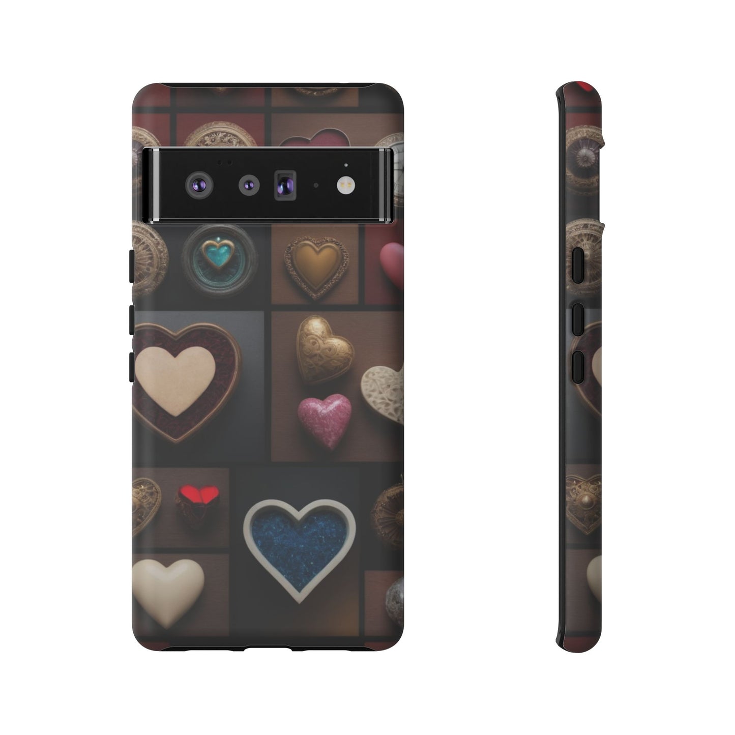 Love Button Phone Case for iPhone 8–16 Pro Max, Pixel 5–8 Pro, Galaxy S10–S24 Ultra - Designed by Thalia