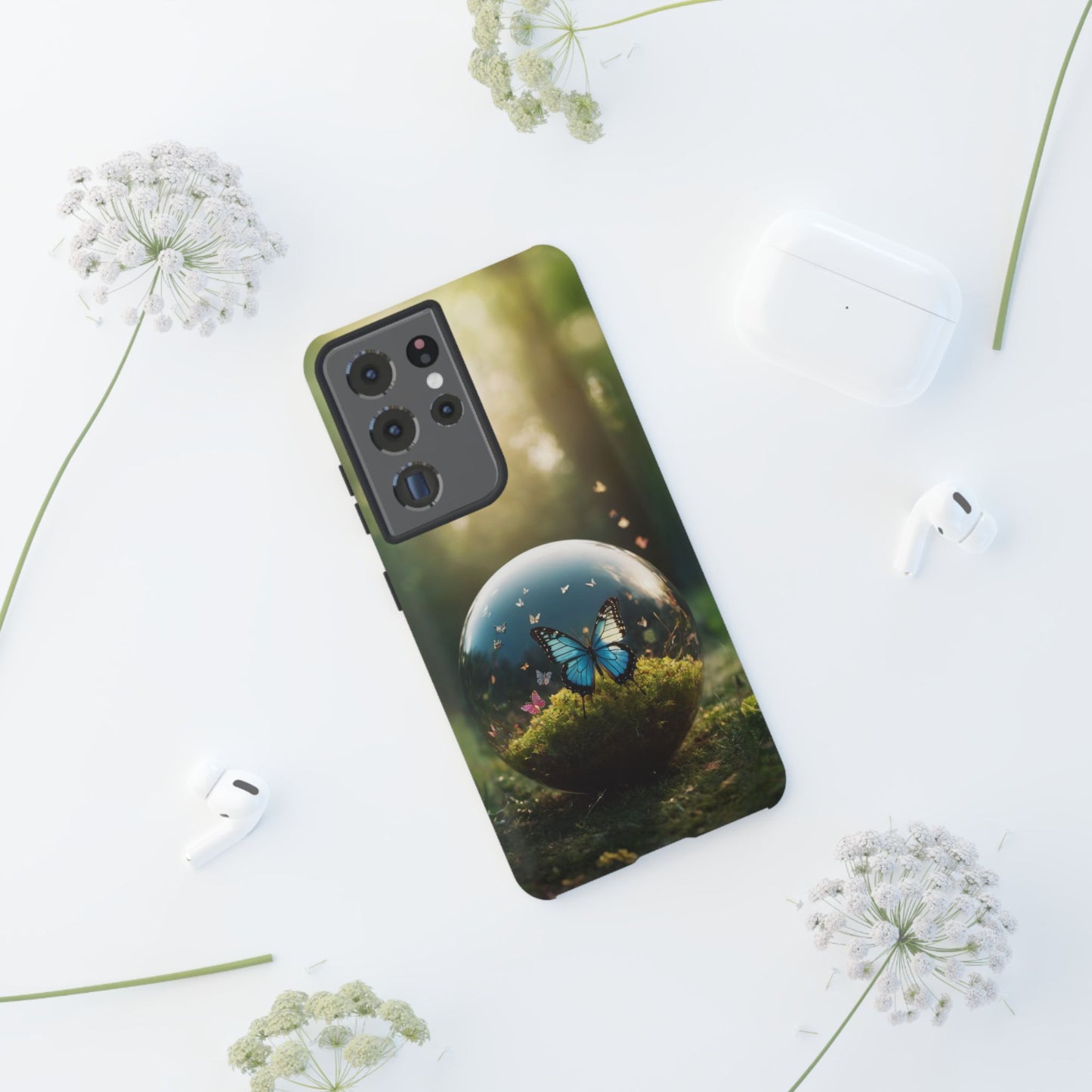 Butterfly Ball Custom Phone Case for Samsung Galaxy S10–S24 Ultra – Stylish, Unique & UV Protected - Designed by Thalia